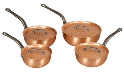 Falk Copper Saucier Set