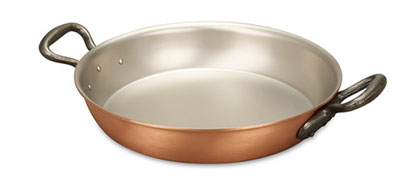 falk culinair classical 24cm copper au gratin pan