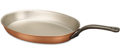 falk culinair classical 30cm oval copper frying pan